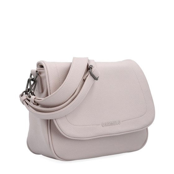 Dámska crossbody kabelka s jemnou štruktúrou Carmelo materiál syntetická koža zapínanie s chlopňou farba ružová veľkosť stredná 4361 LI