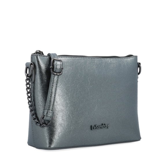 Elegantná kabelka s dekoratívnym retiazkom na popruhu Le Sands materiál syntetická koža zapínanie na zips farba metalíza veľkosť malá 4612 TI