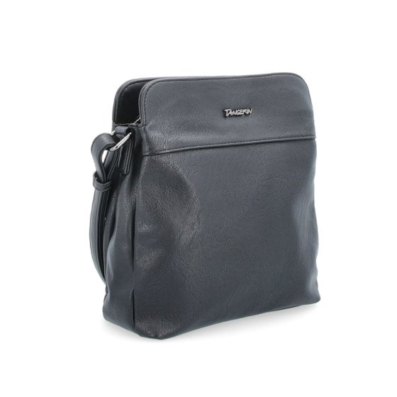 Crossbody kabelka Tangerin materiál syntetická koža zapínanie na zips farba čierna veľkosť malá 8021 C