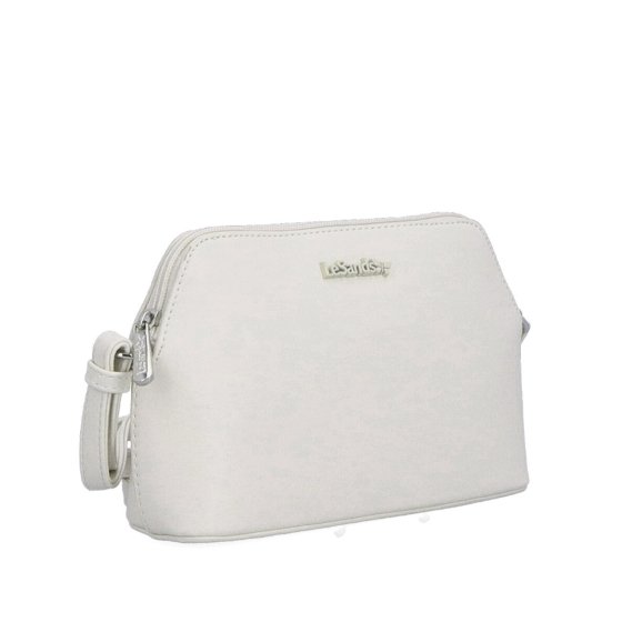 Jemná, minimalistická crossbody kabelka Le Sands materiál syntetická koža zapínanie na zips farba béžová veľkosť malá 7718 BE