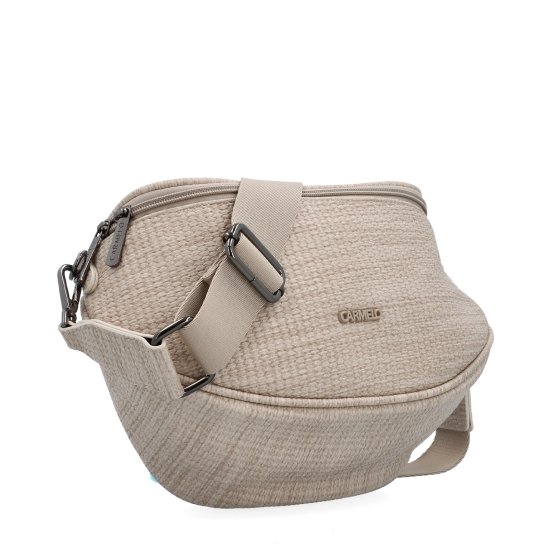 Mestská ľadvinka na pohodlné nosenie crossbody Carmelo materiál syntetická koža zapínanie na zips farba béžová veľkosť malá 4399 BE