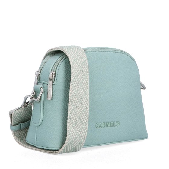 Malá crossbody kabelka so širokým popruhom Carmelo materiál syntetická koža zapínanie na zips farba zelená veľkosť malá 4355 SZE