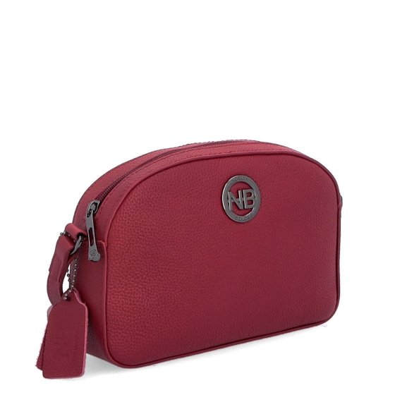 Malá kožená crossbody kabelka s vreckom na zips Noelia Bolger materiál kože zapínanie na zips farba červená veľkosť malá NB 3013 CV