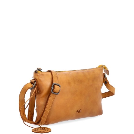 Kožená crossbody s čistými líniami Noelia Bolger materiál kože zapínanie na zips farba žltá veľkosť malá NB 2414 ZLU