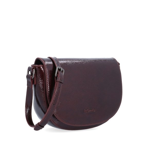 Elegantná crossbody kabelka s chlopňou Le Sands materiál syntetická koža zapínanie s chlopňou farba vínová veľkosť malá 4647 BO