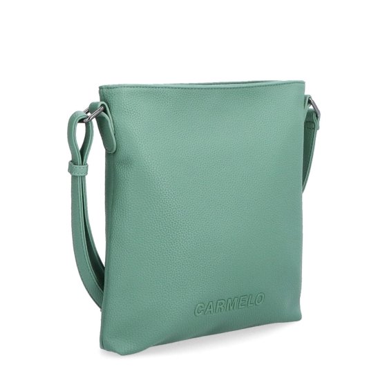 Crossbody kabelka so zipsom Carmelo materiál syntetická koža zapínanie na zips farba zelená veľkosť malá 4324 ZE