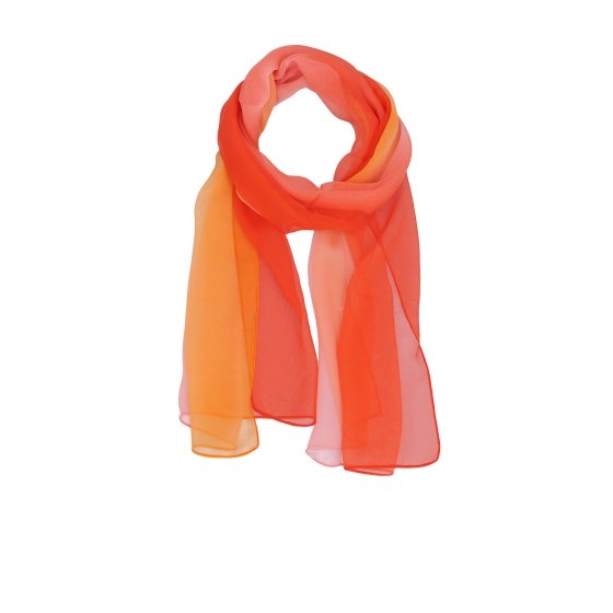 Ľahká farebná šatka Noelia Bolger materiál polyester farba oranžová KL503 - 03