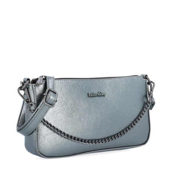 Malá crossbody kabelka s odnímateľnou retiazkou Le Sands materiál syntetická koža zapínanie na zips farba metalíza veľkosť malá 4610 TI