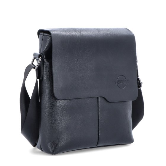 Crossbody taška s chlopňou Tangerin materiál syntetická koža zapínanie na zips farba čierna veľkosť stredná 2325 C