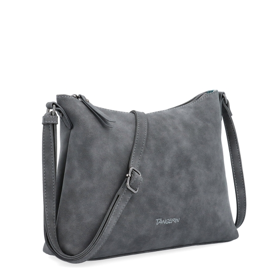 Dámska elegantná crossbody kabelka Tangerin materiál syntetická koža zapínanie na zips farba sivá veľkosť malá 1110 ANT