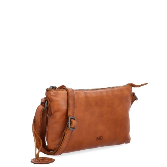 Kožená crossbody s čistými líniami Noelia Bolger materiál kože zapínanie na zips farba koňaková veľkosť malá NB 2414 KO