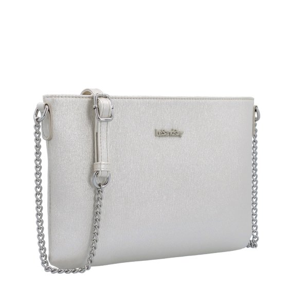 Elegantná crossbody kabelka s jemným leskom Le Sands materiál syntetická koža zapínanie na zips farba béžová veľkosť malá 4608 PRL