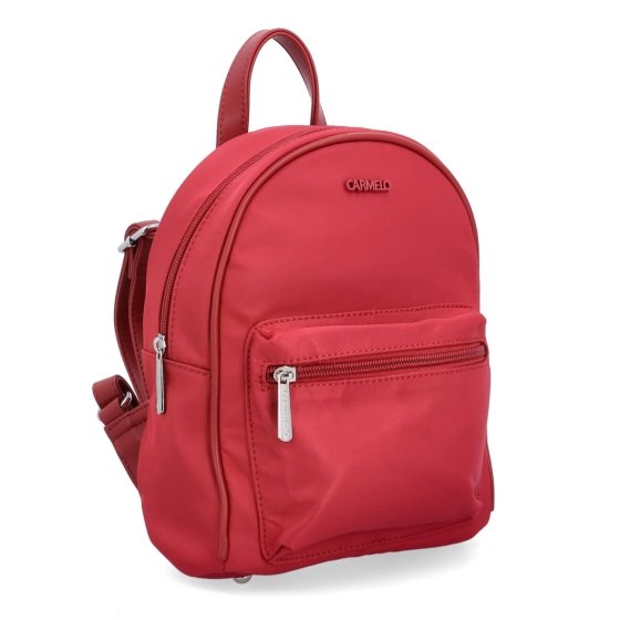 Malý nylonový batoh pre ženy Carmelo materiál nylon zapínanie na zips farba červená veľkosť malá 6604 CV