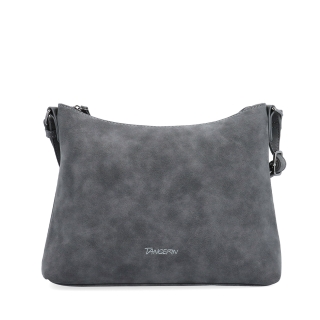 Dámska elegantná crossbody kabelka Tangerin materiál syntetická koža zapínanie na zips farba sivá veľkosť malá 1110 ANT Spredu