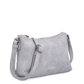 Malá elegantná crossbody kabelka Tangerin materiál syntetická koža zapínanie na zips farba sivá veľkosť malá 1109 SS