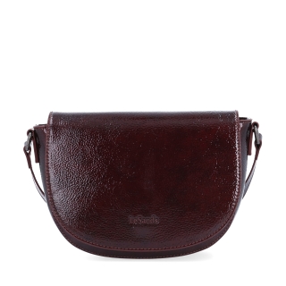 Elegantná crossbody kabelka s chlopňou Le Sands materiál syntetická koža zapínanie s chlopňou farba vínová veľkosť malá 4647 BO Spredu