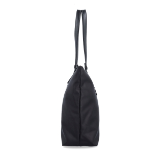Elegantná nylonová kabelka cez rameno Carmelo materiál nylon zapínanie na zips farba čierna veľkosť veľká 6601 C Z boku