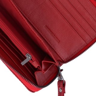 Elegantná dámská lakovaná peňaženka Carmelo materiál kože zapínanie na zips farba červená veľkosť veľká 2102 Z CV Detail