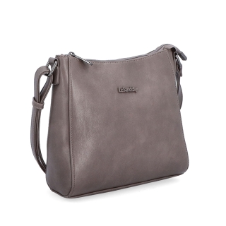 Minimalistická crossbody kabelka do mesta Le Sands materiál syntetická koža zapínanie na zips farba taupe veľkosť malá 7706 T