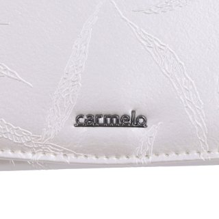 Dámska kožená peňaženka s jemným vzorom Carmelo materiál kože zapínanie na cvok farba béžová veľkosť veľká 2109 L K Logo