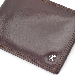 Kožená peňaženka na šírku Cosset materiál kože zapínanie Bez zapínania farba hnedá veľkosť stredná 4460 Komodo H Logo