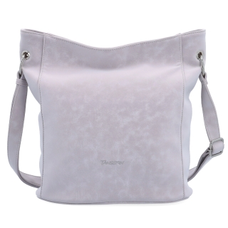 Mestská crossbody kabelka s hebkým povrchom a deleným vnútrom Tangerin materiál syntetická koža zapínanie na zips farba ružová veľkosť stredná 7015 LI Spredu