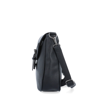 Syntetická crossbody kabelka s výraznou sponou Carmelo materiál syntetická koža zapínanie s chlopňou farba čierna veľkosť stredná 4363 C Z boku