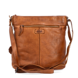 Kožená vintage crossbody s vreckami Noelia Bolger materiál kože zapínanie na zips farba koňaková veľkosť stredná NB 2006 KO Zozadu