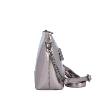 Elegantná crossbody kabelka s s reťazou Le Sands materiál syntetická koža zapínanie na zips farba metalíza veľkosť malá 4379 TI Z boku