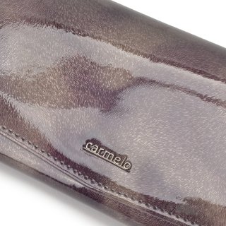 Elegantná dlhá peňaženka Carmelo materiál kože zapínanie na cvok farba taupe veľkosť veľká 2109 P T Logo
