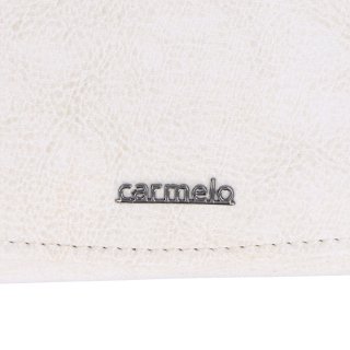 Kožená dámska peňaženka Carmelo materiál kože zapínanie na cvok farba biela veľkosť veľká 2126 OW Logo