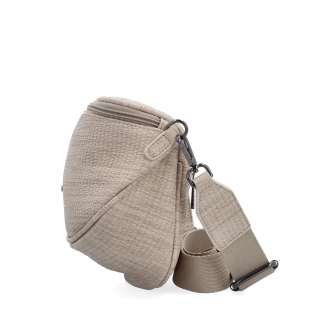 Mestská ľadvinka na pohodlné nosenie crossbody Carmelo materiál syntetická koža zapínanie na zips farba béžová veľkosť malá 4399 BE Z boku