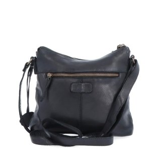 Kožená crossbody kabelka s moderným dizajnom Noelia Bolger materiál kože zapínanie na zips farba čierna veľkosť malá NB 2400 C Zozadu