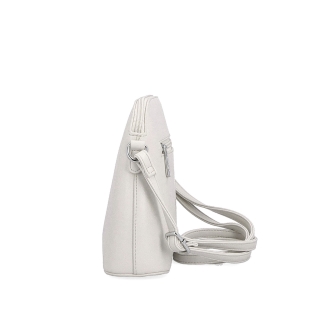 Malá minimalistická crossbody kabelka Le Sands materiál syntetická koža zapínanie na zips farba béžová veľkosť malá 7712 BE Z boku