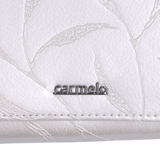 Elegantná lakovaná kožená peňaženka Carmelo materiál kože zapínanie na zips farba béžová veľkosť malá 2105 L K Logo