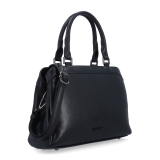 Elegantná kabelka do ruky aj cez rameno Le Sands materiál syntetická koža zapínanie na zips farba čierna veľkosť stredná 7729 C