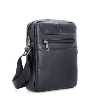 Crossbody taška cez rameno Tangerin materiál syntetická koža zapínanie na zips farba čierna veľkosť stredná 2324 C