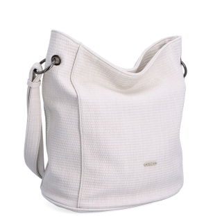 Crossbody kabelka v elegantnom dizajne Carmelo materiál syntetická koža zapínanie na zips farba béžová veľkosť stredná 4339 K