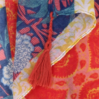 Ľahká šatka s originálnym vzorom Noelia Bolger materiál Viskóza a bavlna farba multicolor KL506 - 01