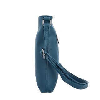 Crossbody kabelka so zipsom Carmelo materiál syntetická koža zapínanie na zips farba zelená veľkosť malá 4324 PE Z boku