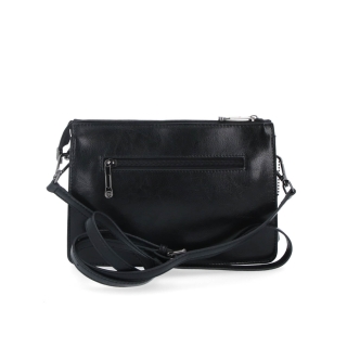 Malá kožená crossbody kabelka Noelia Bolger materiál kože zapínanie na zips farba čierna veľkosť malá NB 0046 C Zozadu