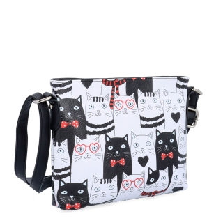 Crossbody kabelka s veselým potiskom Indee materiál syntetická koža zapínanie na zips farba multicolor veľkosť malá 9306 01 C
