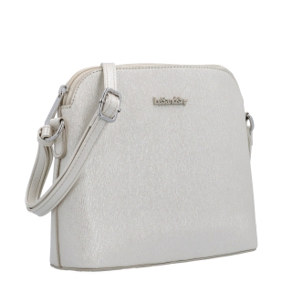 Elegantná crossbody kabelka s čistým dizajnom Le Sands materiál syntetická koža zapínanie na zips farba béžová veľkosť malá 4607 PRL