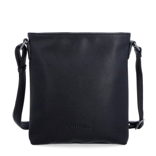 Crossbody kabelka so zipsom Carmelo materiál syntetická koža zapínanie na zips farba čierna veľkosť malá 4324 C Spredu