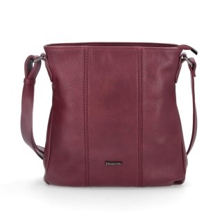 Crossbody kabelka s prešívaním Tangerin materiál syntetická koža zapínanie na zips farba vínová veľkosť stredná 8004 BO Spredu