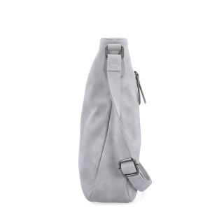 Štýlová crossbody kabelka s čistým dizajnom Tangerin materiál syntetická koža zapínanie na zips farba sivá veľkosť stredná 1101 SS Z boku