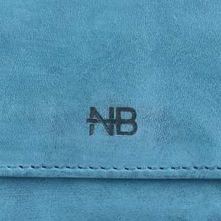 Malá kožená peňaženka s čistým dizajnom Noelia Bolger materiál kože zapínanie na cvok farba tyrkysová veľkosť malá 5134 NB TYR Logo