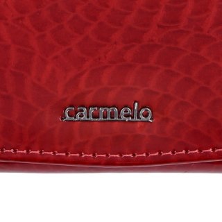 Elegantná dámska peňaženka z lakovanej kože Carmelo materiál kože zapínanie na cvok farba červená veľkosť veľká 2109 B CV Logo