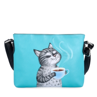 Crossbody kabelka s veselým potiskom Indee materiál syntetická koža zapínanie na zips farba multicolor veľkosť malá 9306 03 C