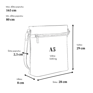 Kožená vintage crossbody s vreckami Noelia Bolger materiál kože zapínanie na zips farba červená veľkosť stredná NB 2006 CV Rozmery